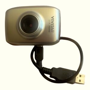 Vivitar DVR783HD Silver Camera with USB Cable